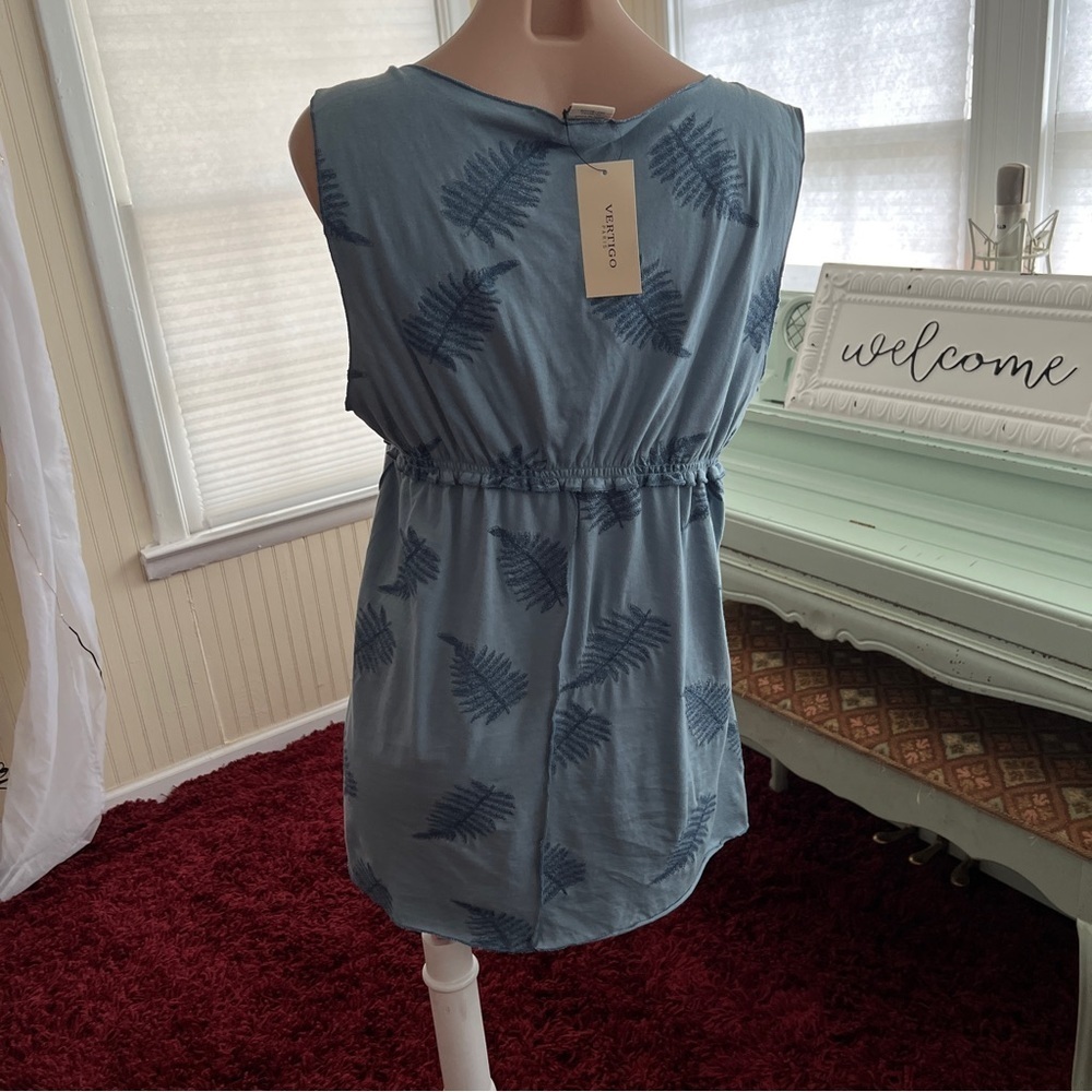 Tropical 100% cotton tunic/dress • By vertigo sz XL - Picture 3 of 7